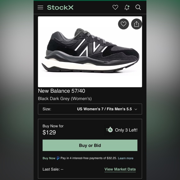 New Balance 57/40 CHB Black Dark Grey - Picture 10 of 11